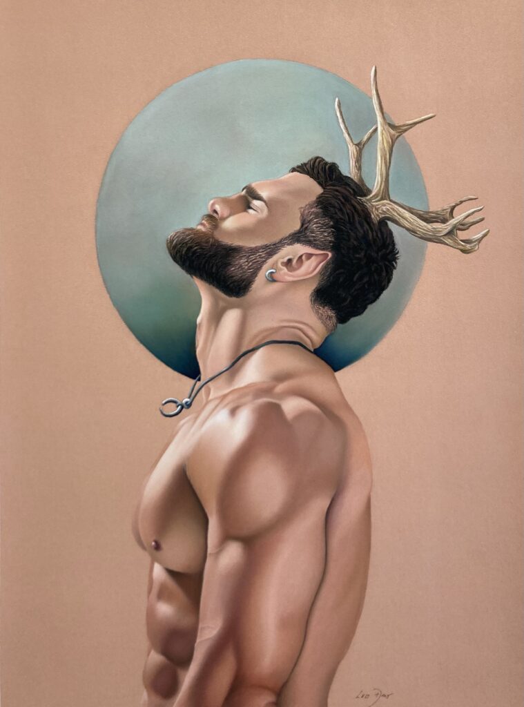 Male Painting homoerotic painting pastel painting art